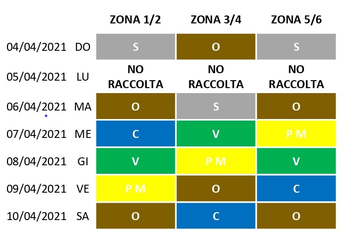 CALENDARIO PASQUA 2021